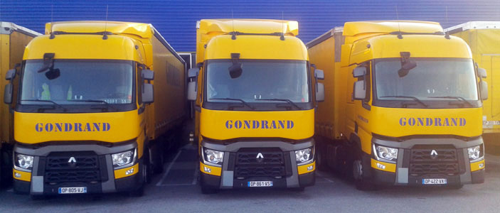 Visuel : TRANSPORT GONDRAND France et international